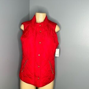 Crown & Ivy vest women’s quilted thin puffer